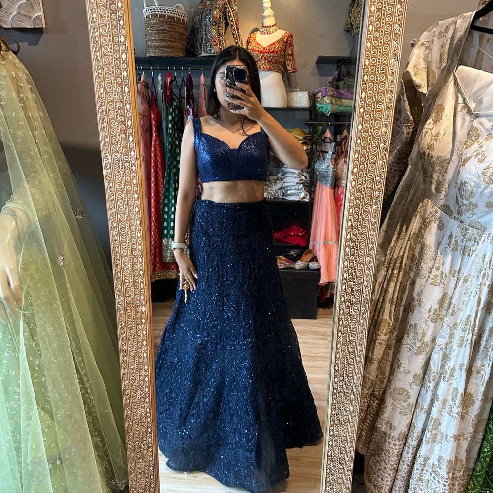 Navy blue lehenga